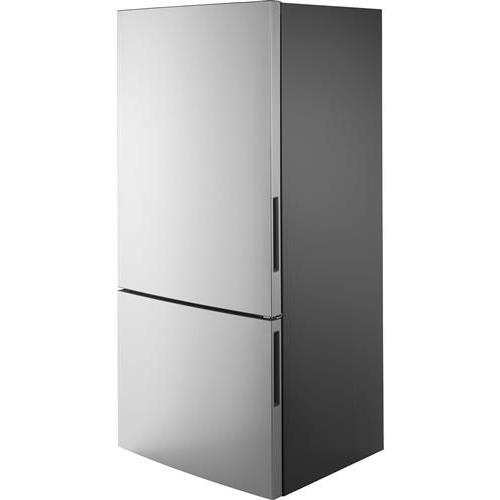 GE 32-inch, 17.7 cu.ft. Counter-Depth Bottom Freezer Refrigerator with LED Lighting GBE17HYRFS