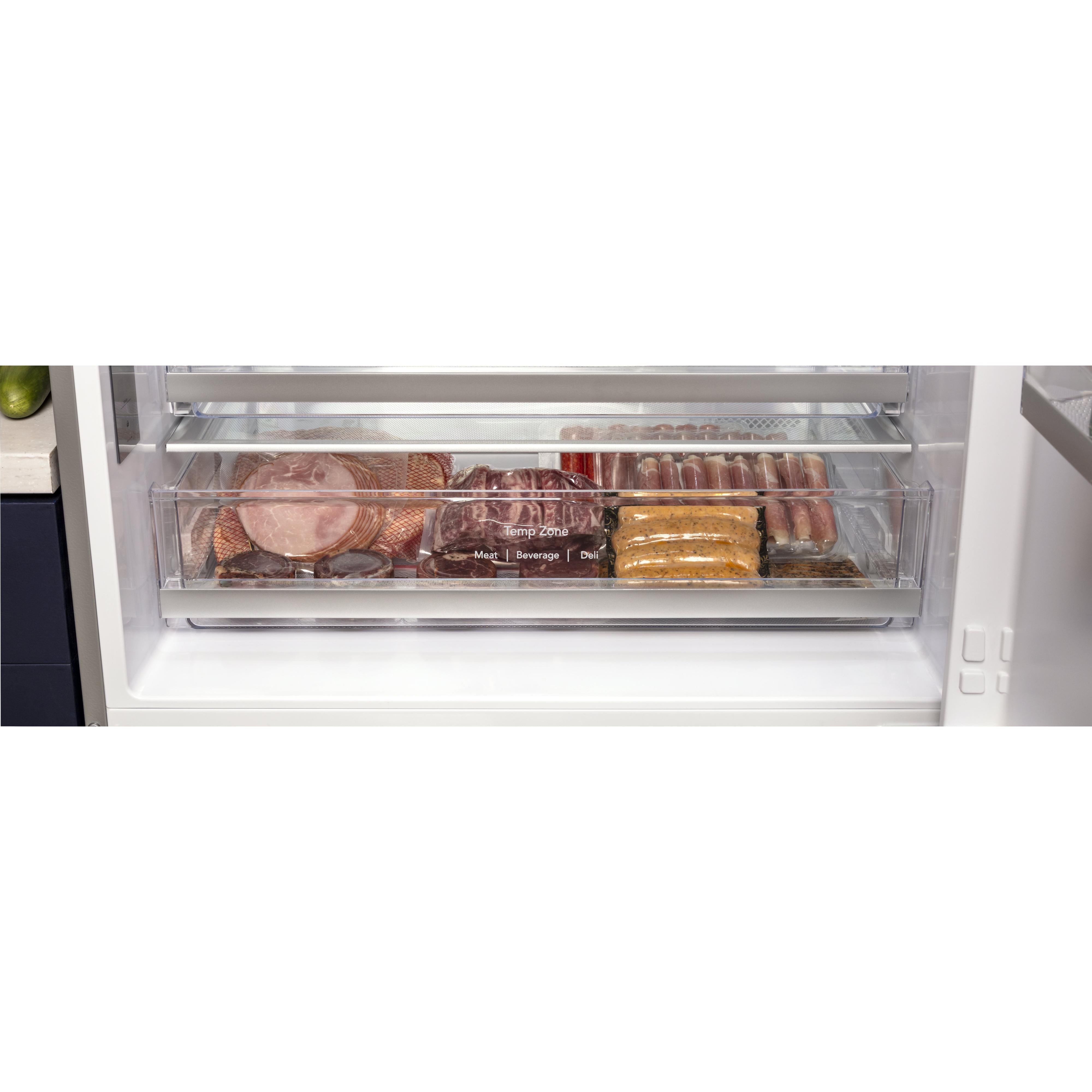 GE 32-inch, 17.7 cu.ft. Counter-Depth Bottom Freezer Refrigerator with LED Lighting GBE17HYRFS