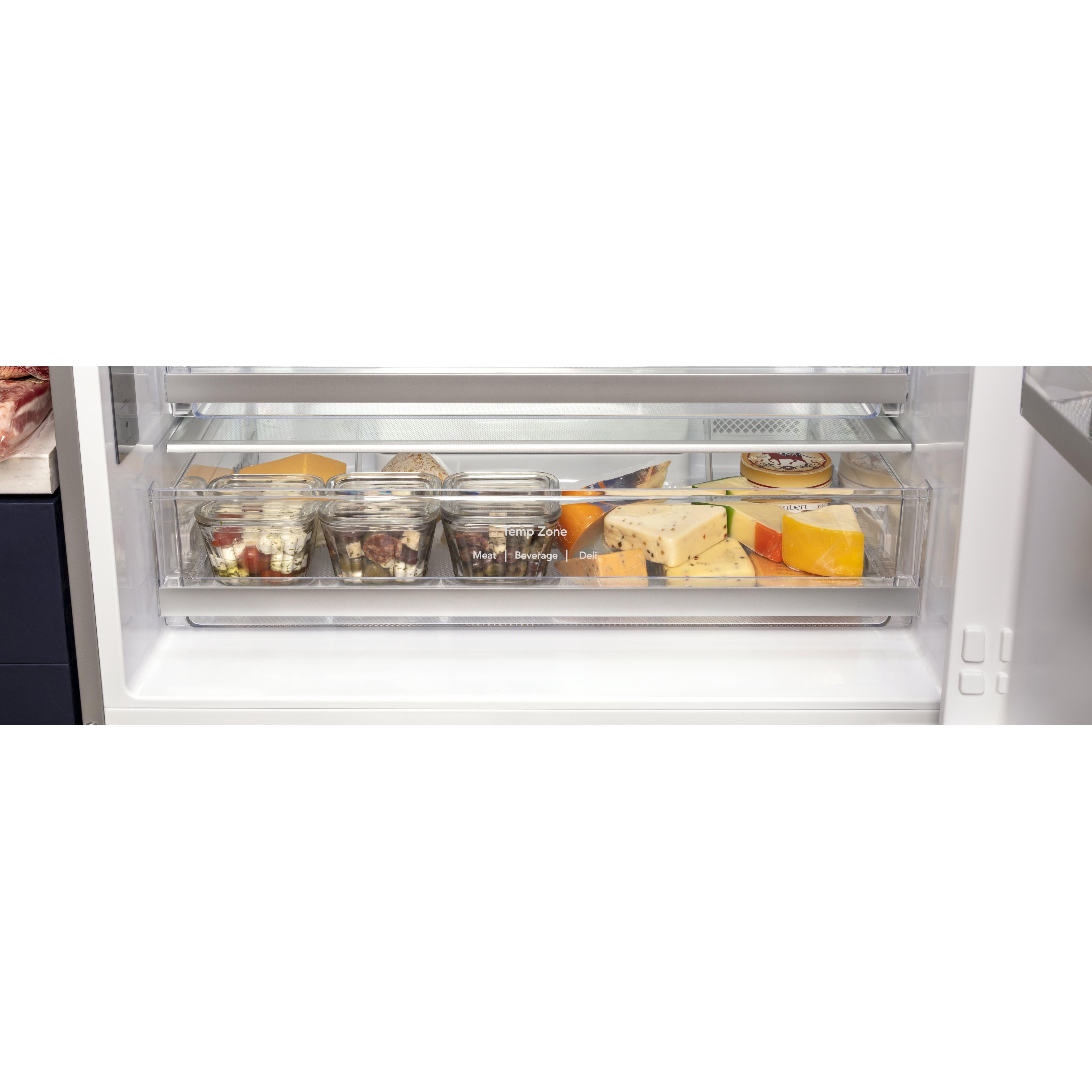 GE 32-inch, 17.7 cu.ft. Counter-Depth Bottom Freezer Refrigerator with LED Lighting GBE17HYRFS