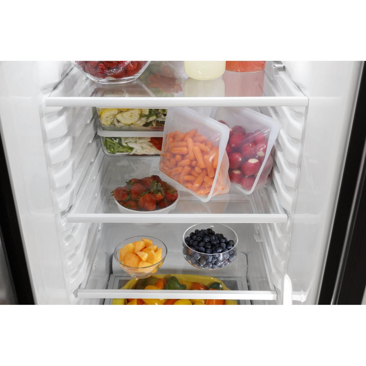 GE 33-inch 23 cu.ft. Freestanding Side-by-Side Refrigerator with LED Lighting GSE23GGPBB