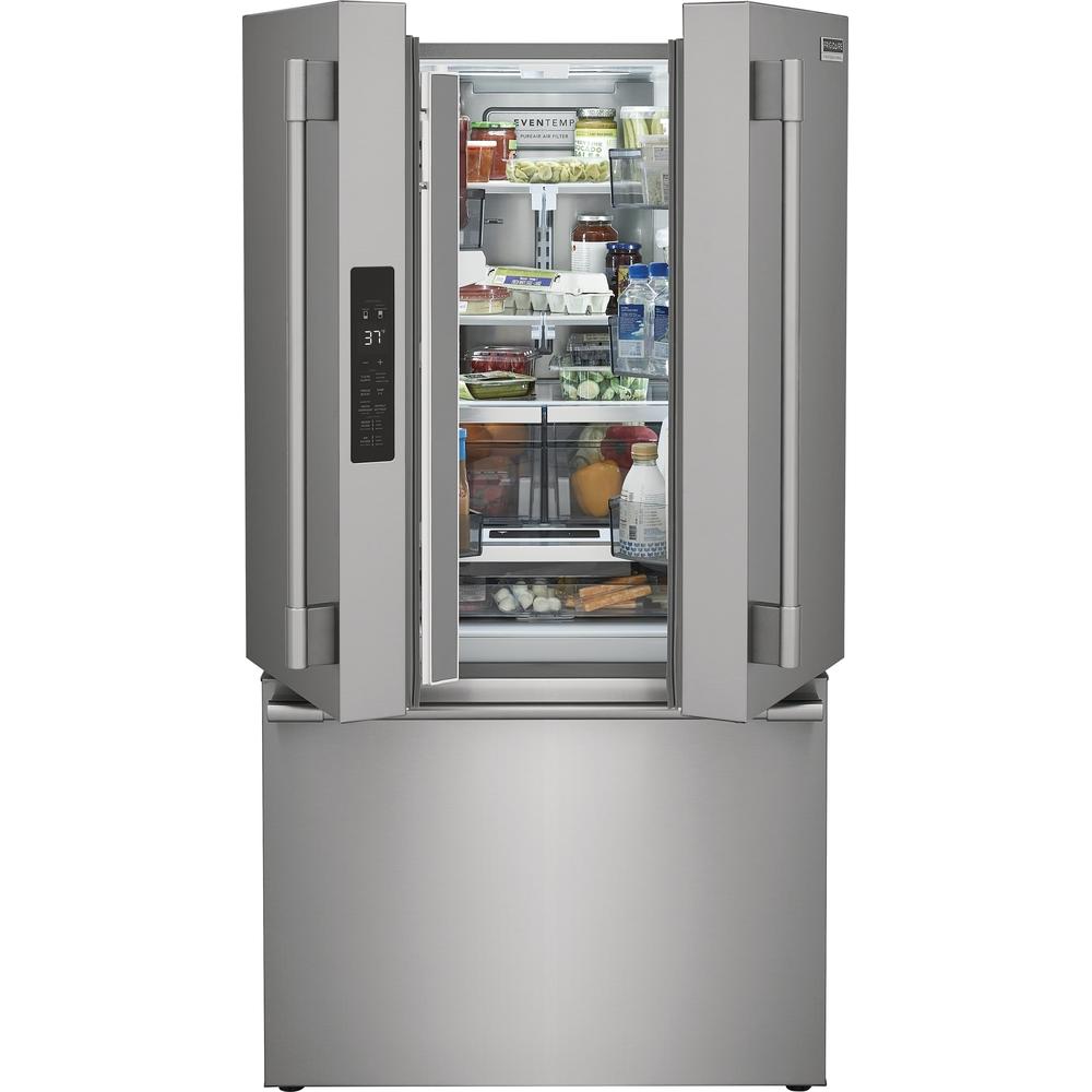 Frigidaire Professional 36-inch, 23.3 cu. ft. Counter-Depth French 3-Door Refrigerator with Digital Display PRFG2383AF