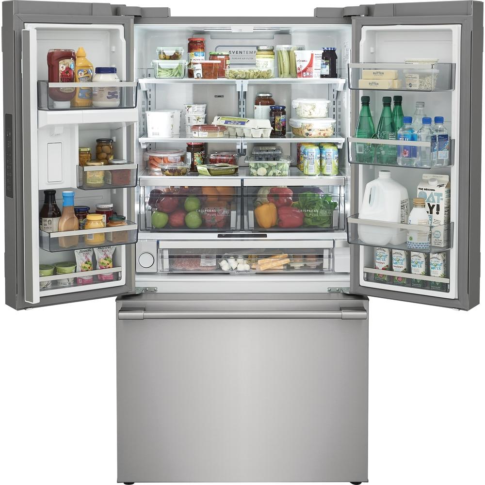 Frigidaire Professional 36-inch, 23.3 cu. ft. Counter-Depth French 3-Door Refrigerator with Digital Display PRFG2383AF