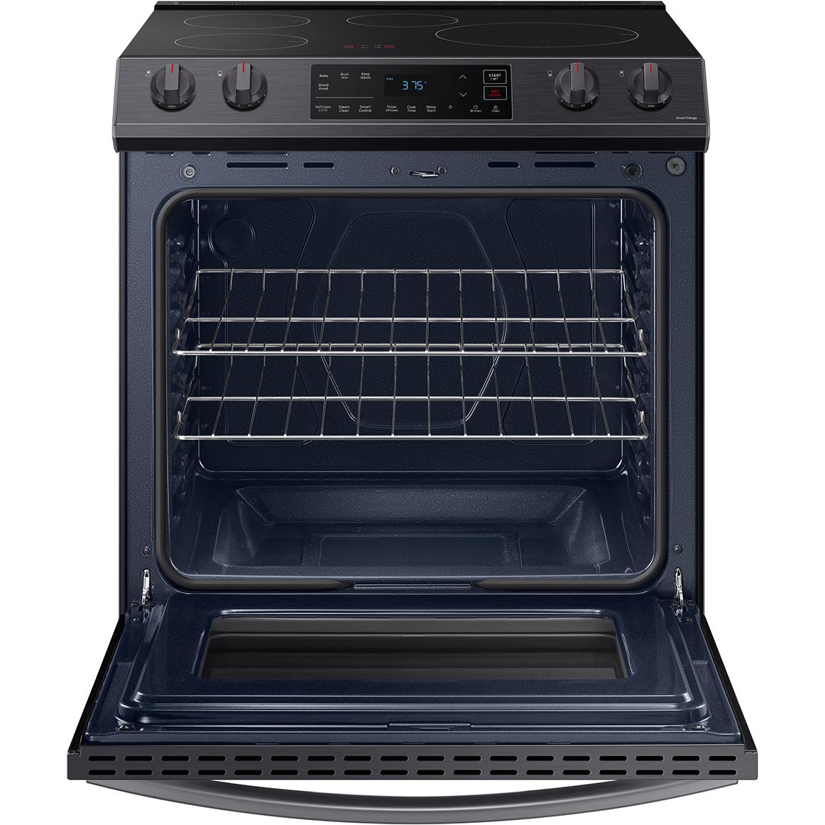 Samsung 30-inch Slide-in Induction/Electric Range with Self-Cleaning Oven NE63B8211SG
