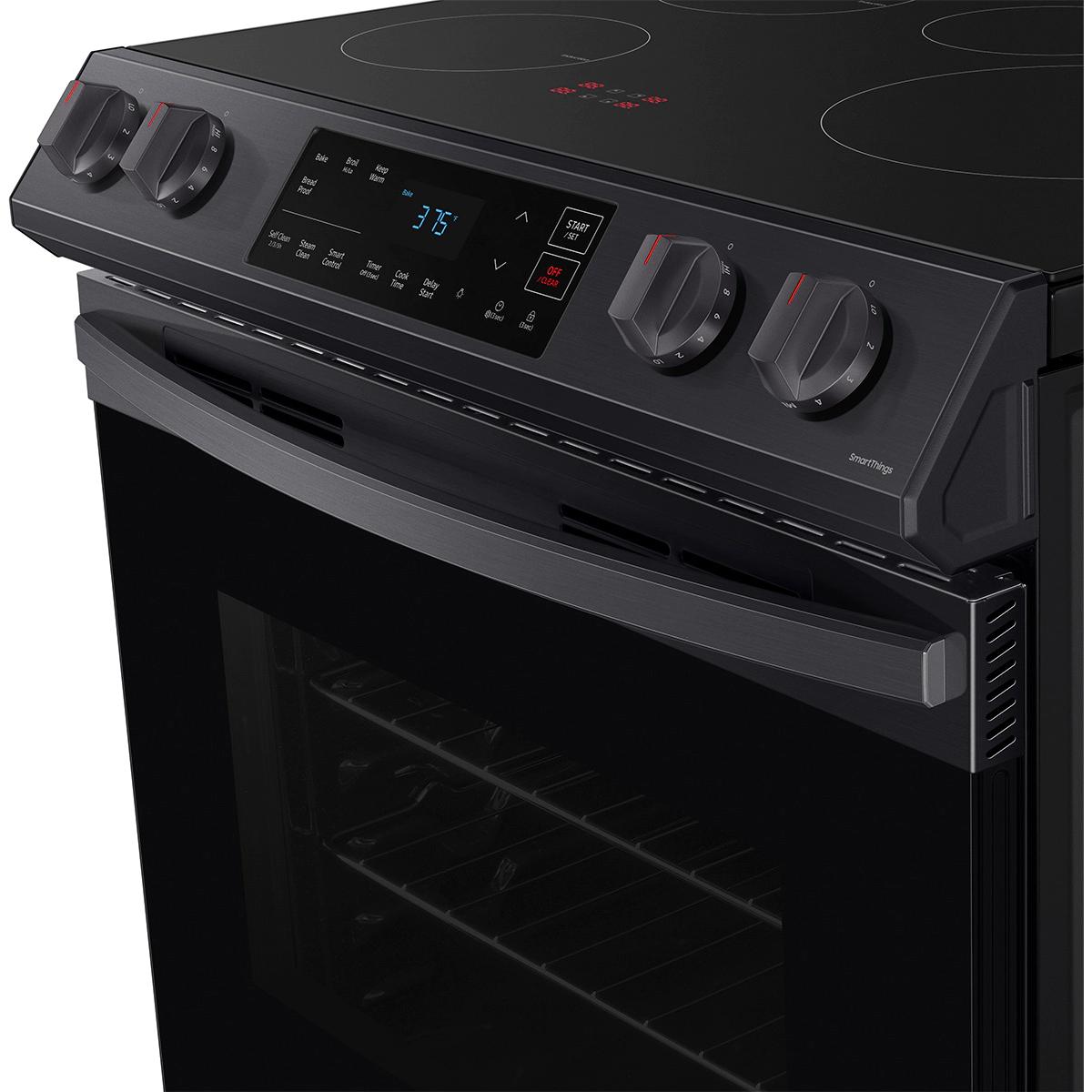 Samsung 30-inch Slide-in Induction/Electric Range with Self-Cleaning Oven NE63B8211SG