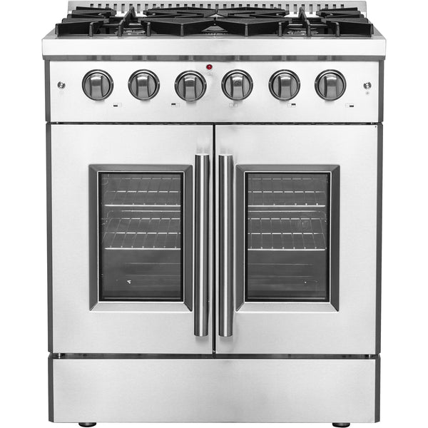 Forno Lazio 30 GAS Range, 5 Burners, with Griddle and Air Fryer FFSGS6276-30