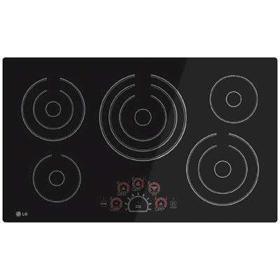 LG 36-inch Built-In Electric Cooktop with SmoothTouch? Controls LCE3610SB