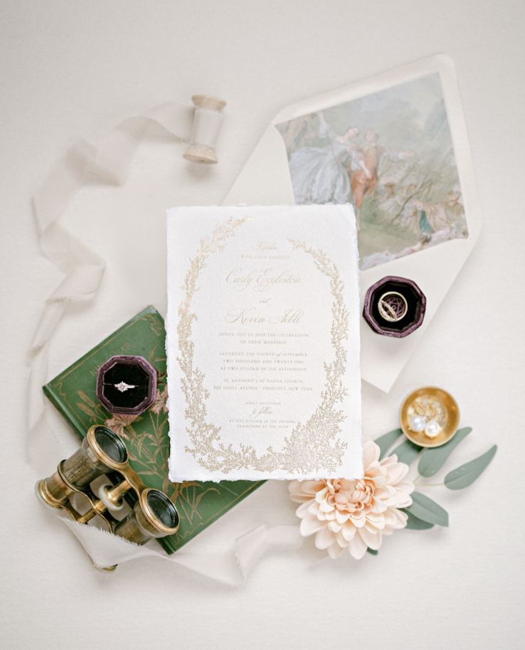 Amy Huang wedding photo with antique book