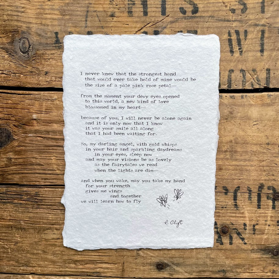 New kind of love R. Clift poem print