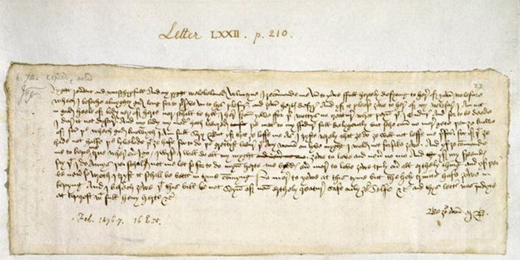 Oldest love letter from 1477 in old English