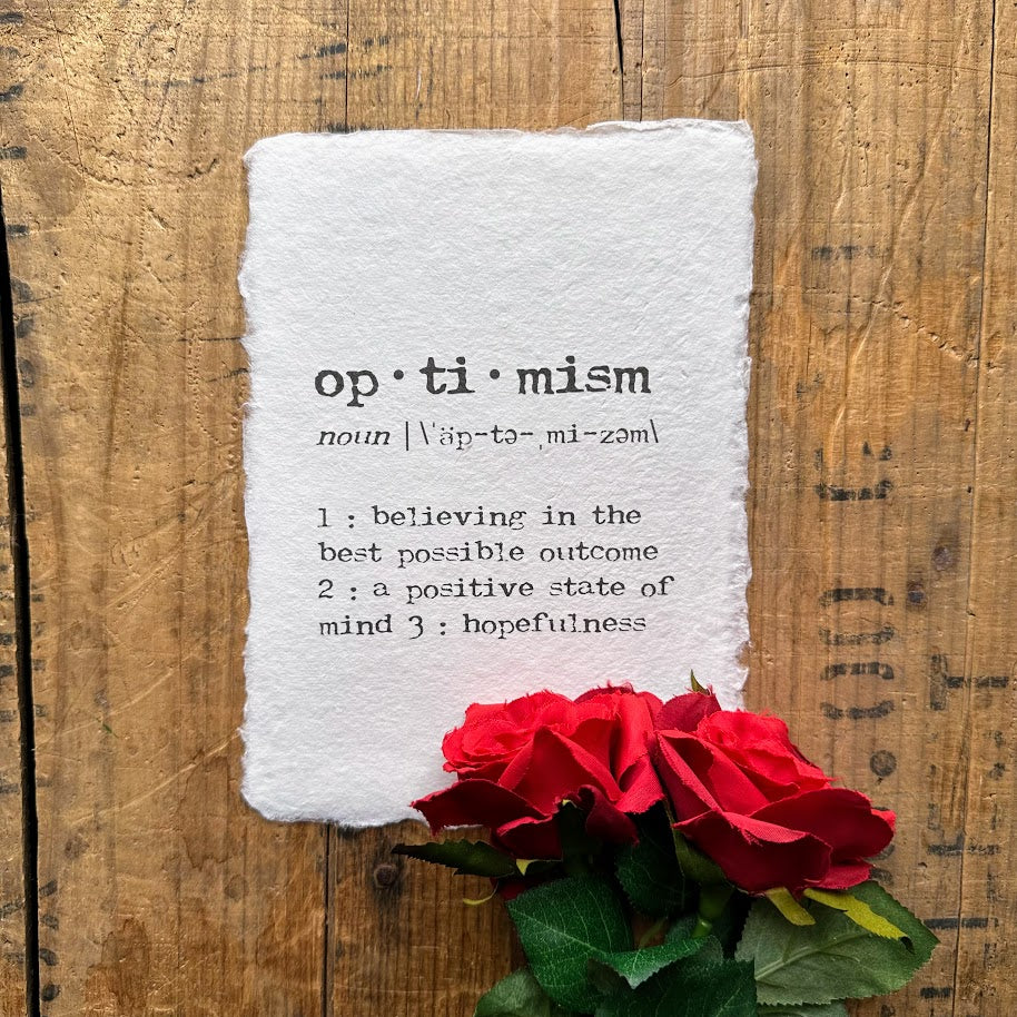 optimism definition print