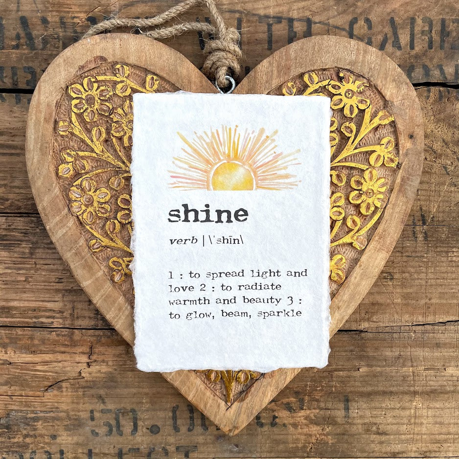 Shine definition print