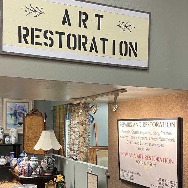 New Asia Art Repairs & Restoration at Forestwood Antique Mall in Dallas