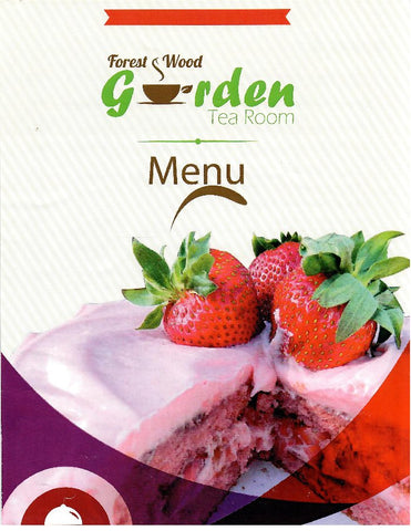 Forestwood Garden Tea Room menu cover