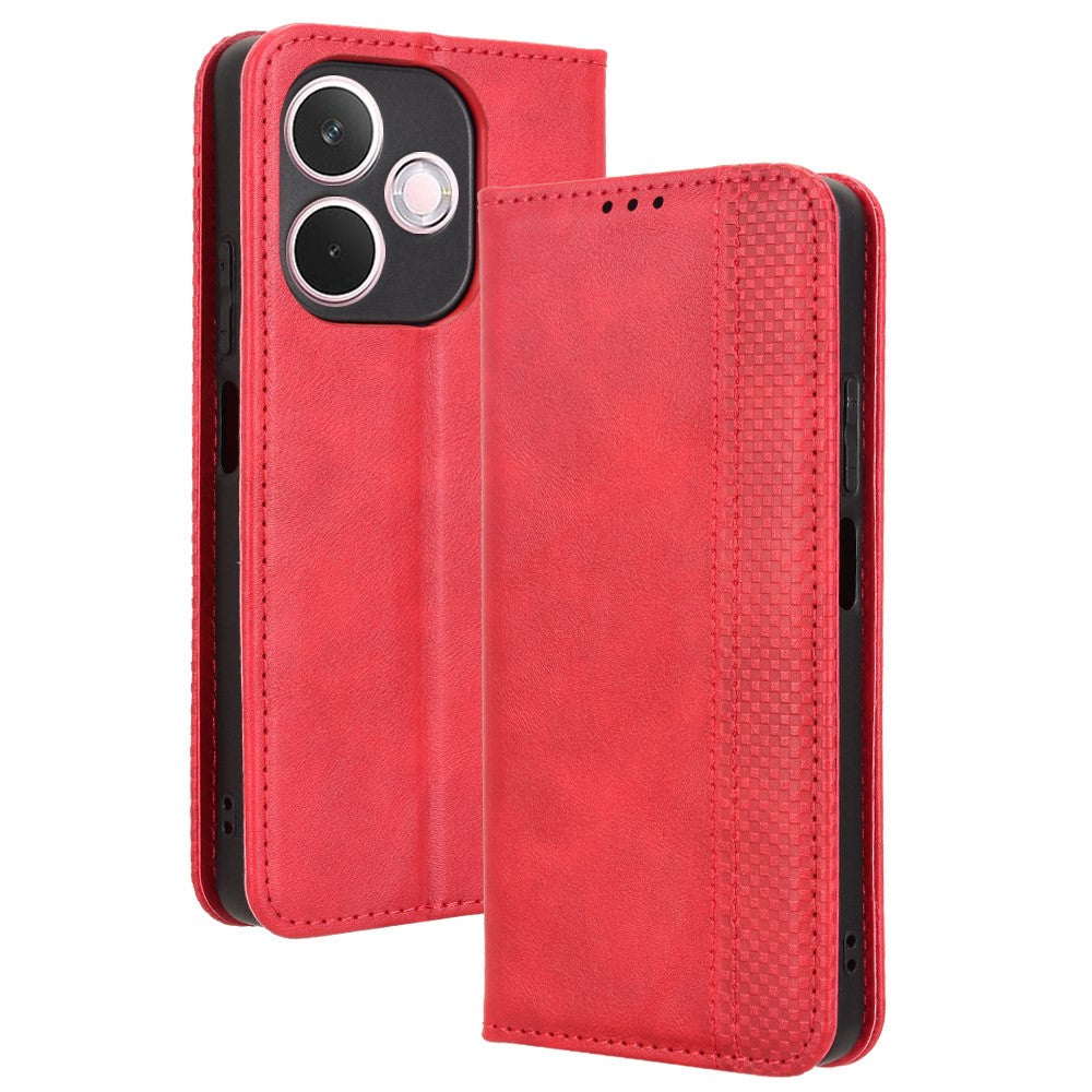 Bofink Vintage Oppo A5 Pro 5G leather case - Red