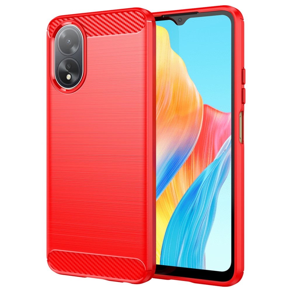 Carbon Flex case - Oppo A18 - Red