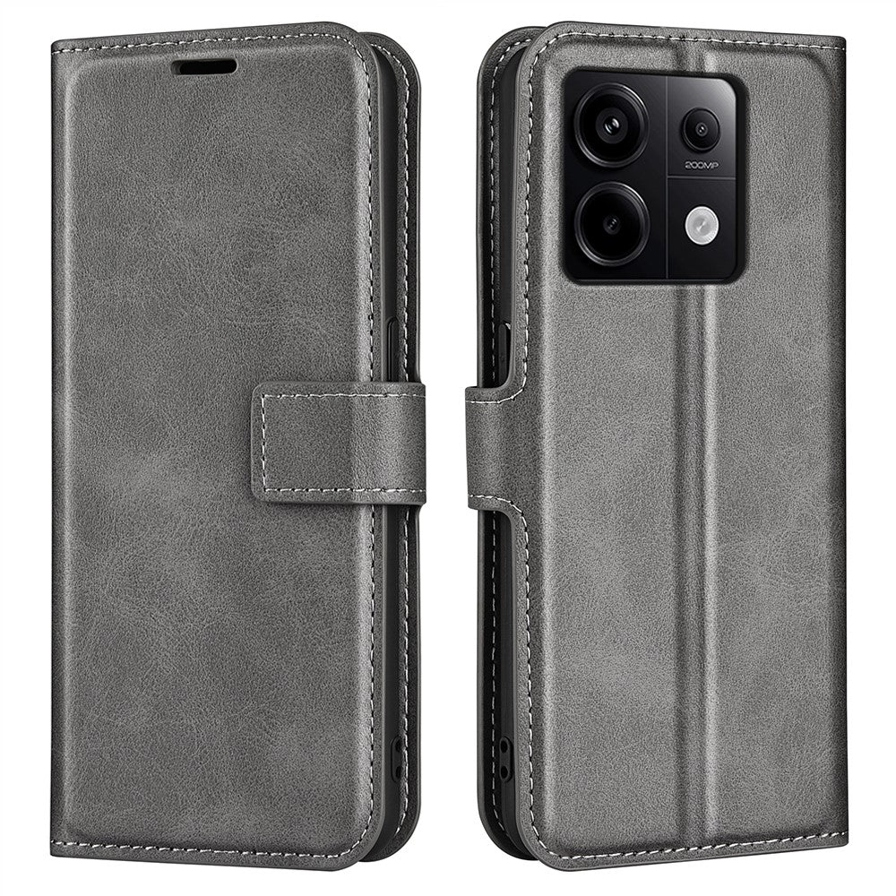 Wallet-style leather case for Xiaomi Redmi Note 13 Pro - Grey