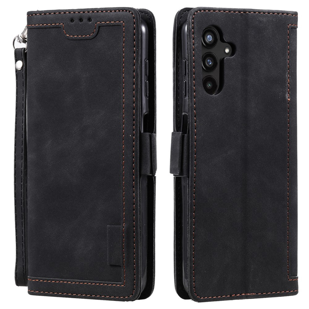 Surburbian Samsung Galaxy S24 leather flip case - Black