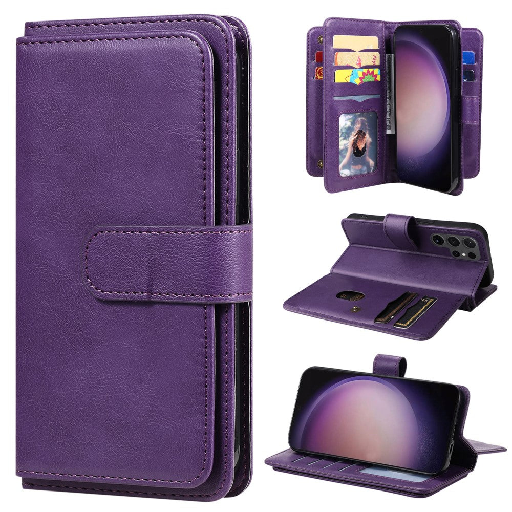 10-slot Samsung Galaxy S24 Ultra wallet case - Purple