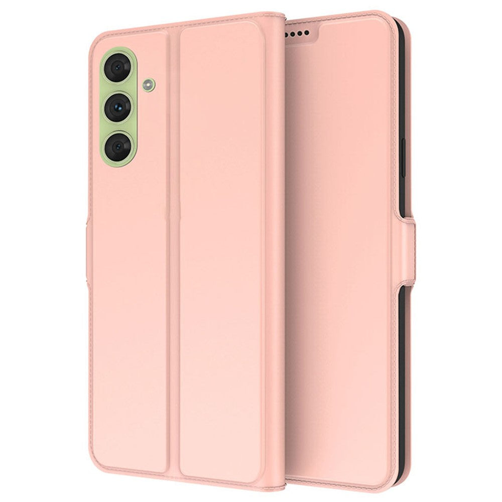 Smooth and thin premium Samsung Galaxy A05s leather case - Rose Gold