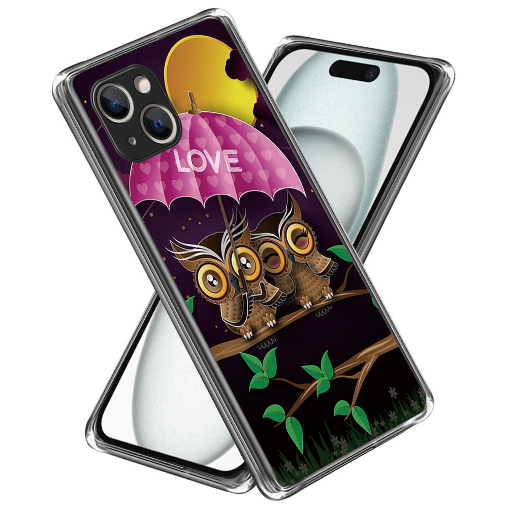 Deco iPhone 15 phone cover - Owl Couple