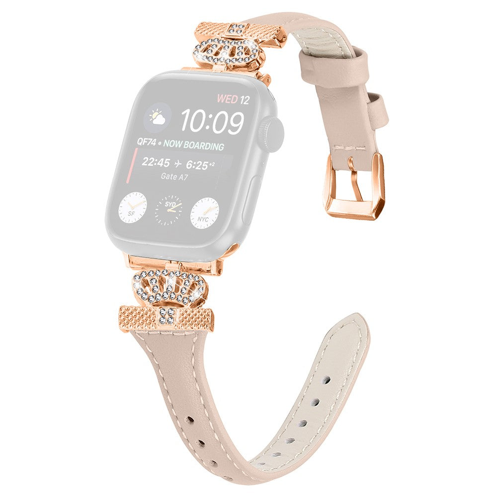 Rose Gold Buckle Strap Apple Watch Series Universal 41mm/40mm/38mm Wrist Band - Apricot