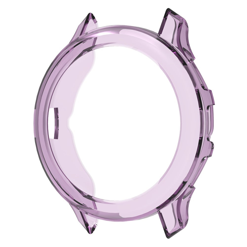 Garmin Venu 3 Watch Case Hollow Flexible Frame Half Protective Cover - Transparent Purple