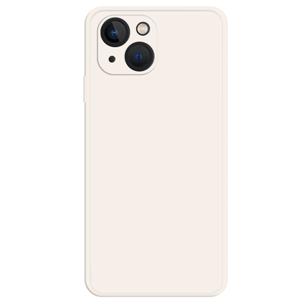 Beveled anti-drop rubberized cover for iPhone 15 - Beige