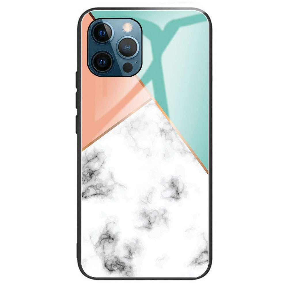 Fantasy Marble iPhone 15 Pro Max cover - Teal / Orange / White Marble