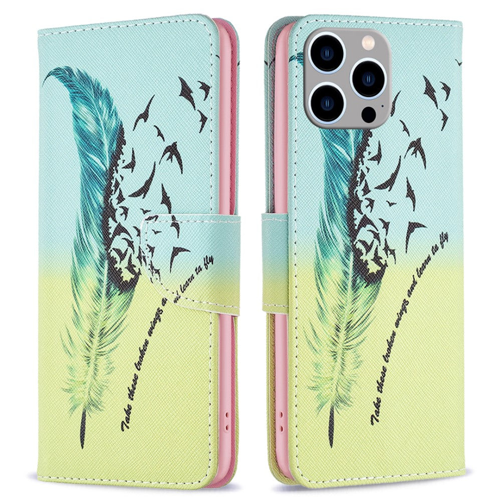 Wonderland iPhone 15 Pro Max flip case - Feather and Birds