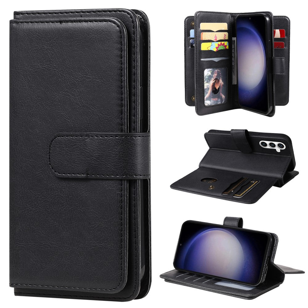 10-slot wallet case for Samsung Galaxy S23 FE - Black