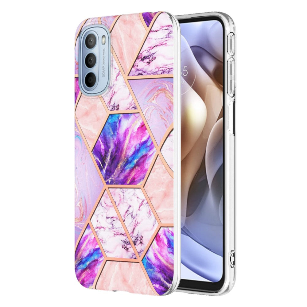 Marble Motorola Moto G41 / G31 case - Light Purple