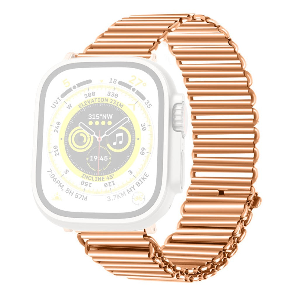 Apple Watch Series 8 (45mm) / Watch Ultra stainless steel hollow chain style strap - Rose Gold