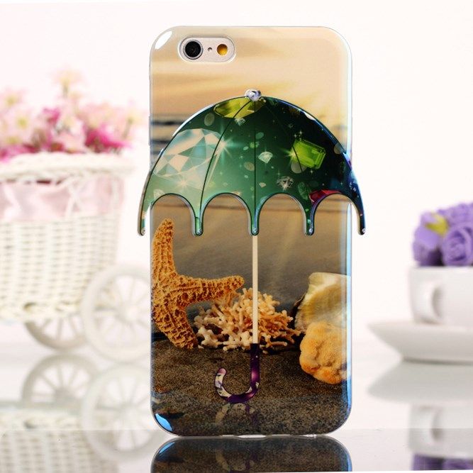 3D Umbrella (Starfish And Diamonds) iPhone 6 Cover