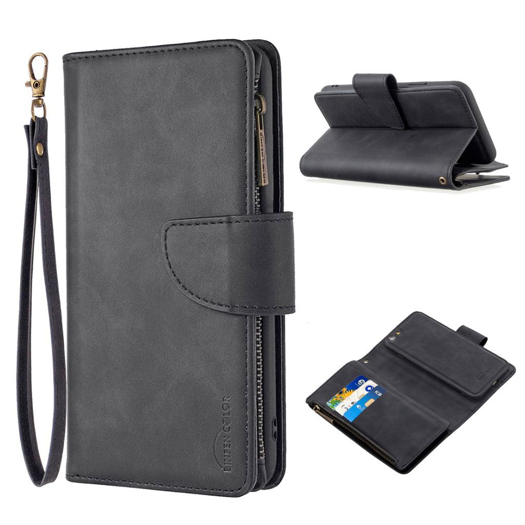 Premium Wallet iPhone 6 Plus / 6S Plus flip case - Black