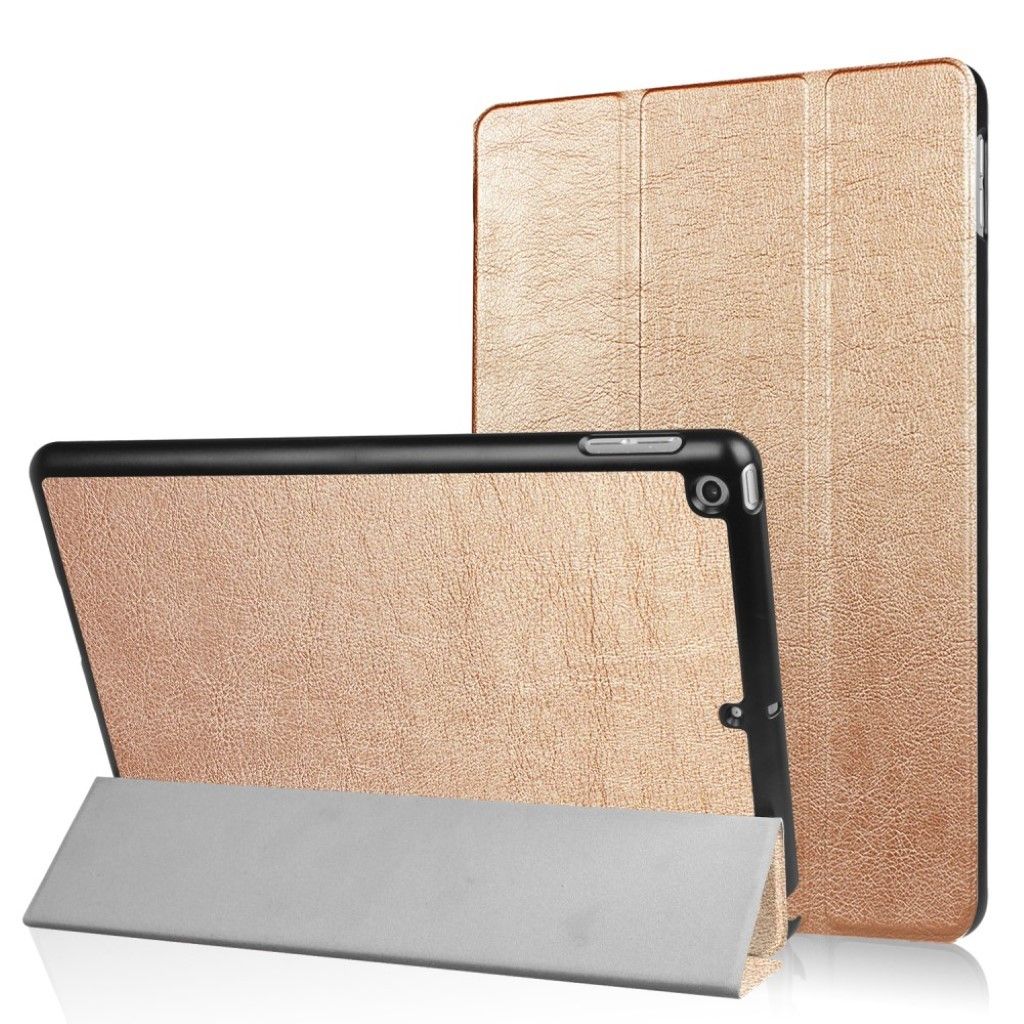 iPad (2017) tri-fold PU leather case - Gold