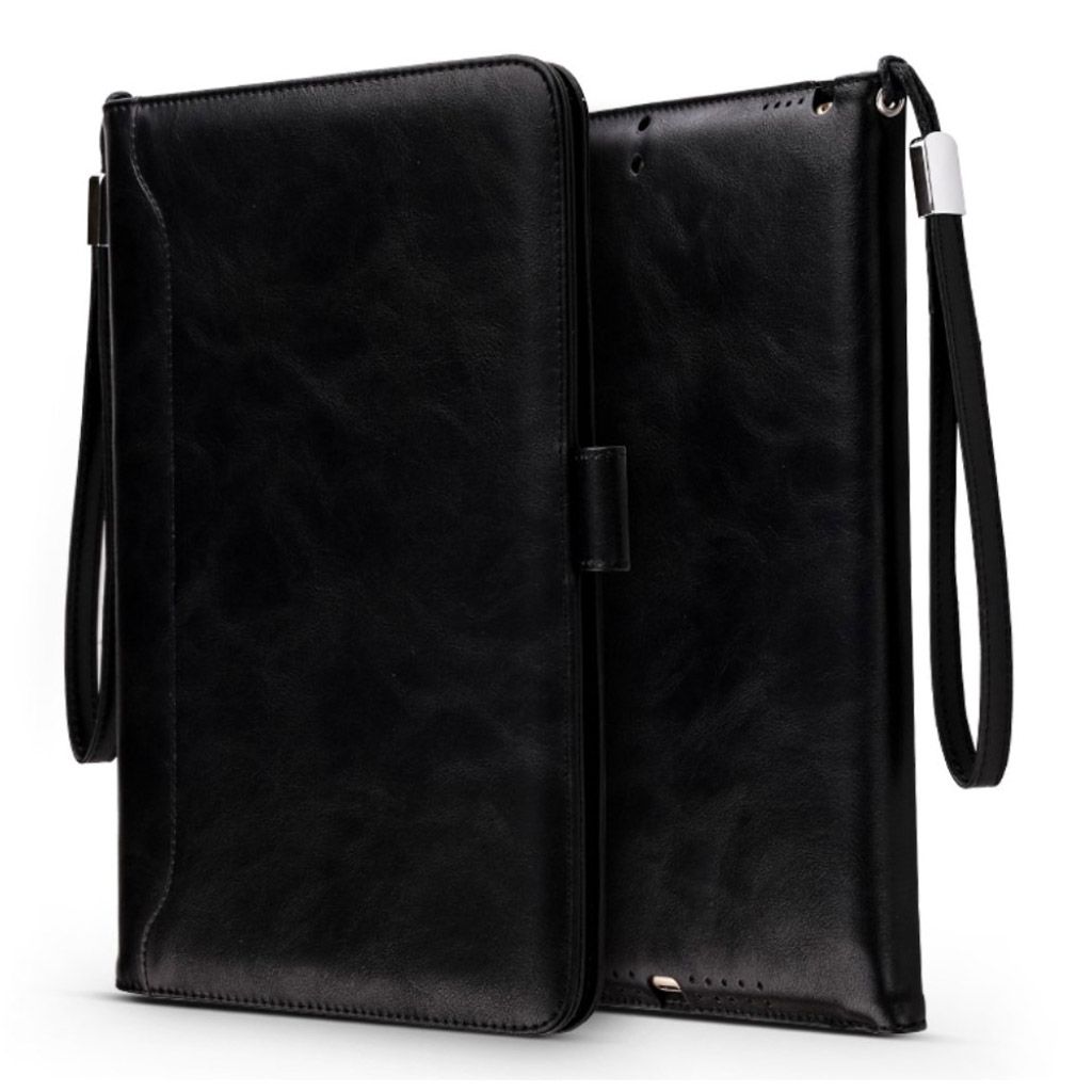 iPad (2018) auto-wake/sleep smart leather flip case - Black