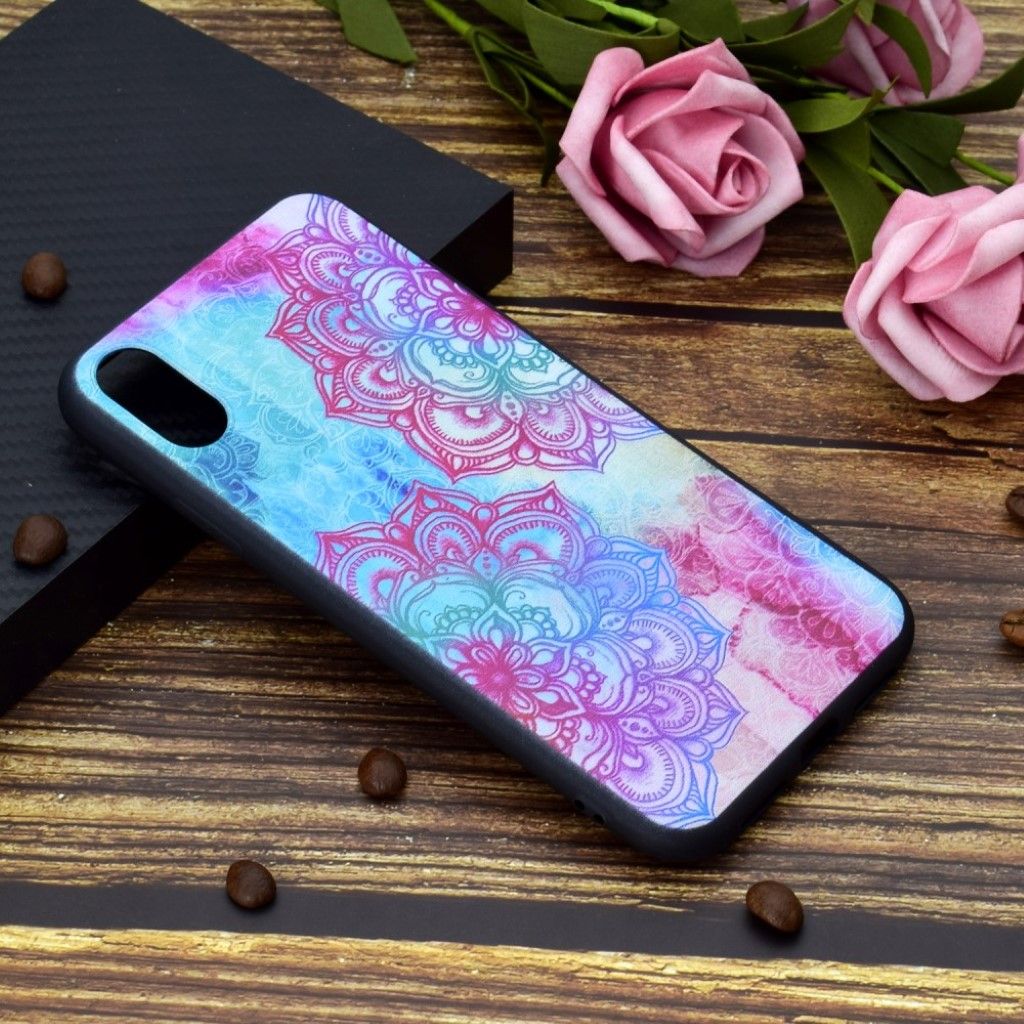 iPhone Xs Max patterned soft case - Mandala Flower