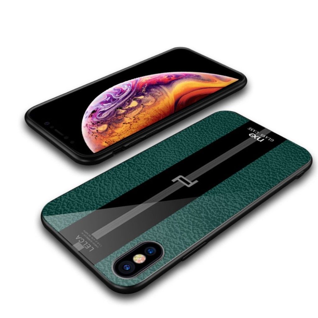 NXE LELCA iPhone XS texture pattern case - Green