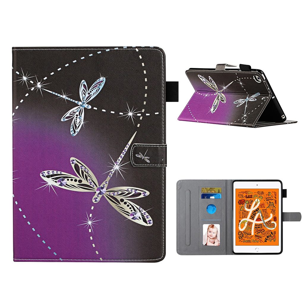 iPad Mini (2019) pattern printing leather case - Dragonfly