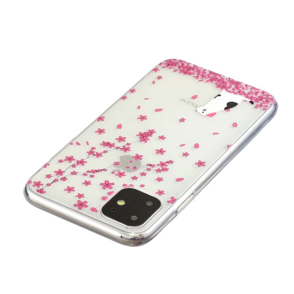 Deco iPhone 11 case - Cat and Flower Branches