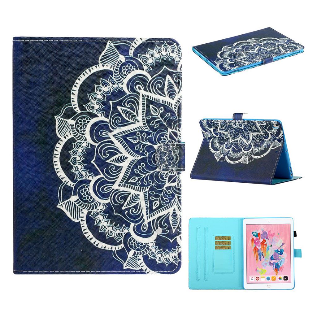 iPad 10.2 (2019) trendy patterned leather flip case - Blossom