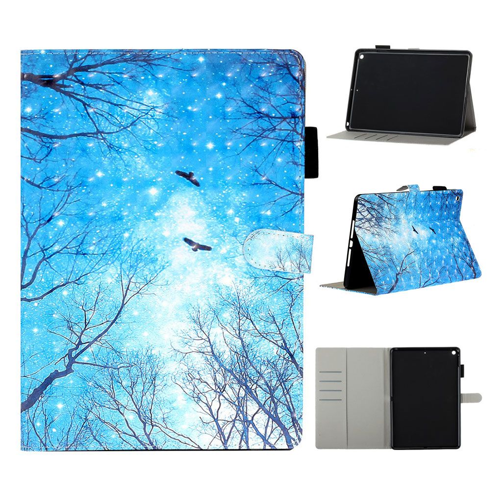 iPad 10.2 (2019) light spot decor pattern leather case - Blue Sky