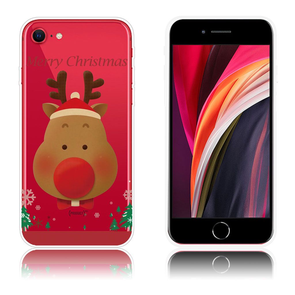 Christmas iPhone SE 2020 case - Red-Nose Moose