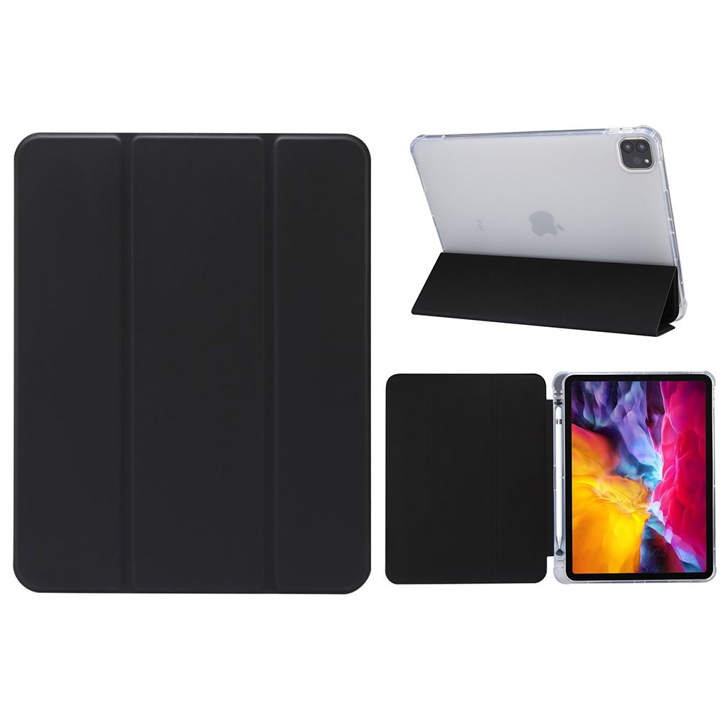 iPad Pro 11 inch (2020) / (2018) cool tri-fold leather case - Black