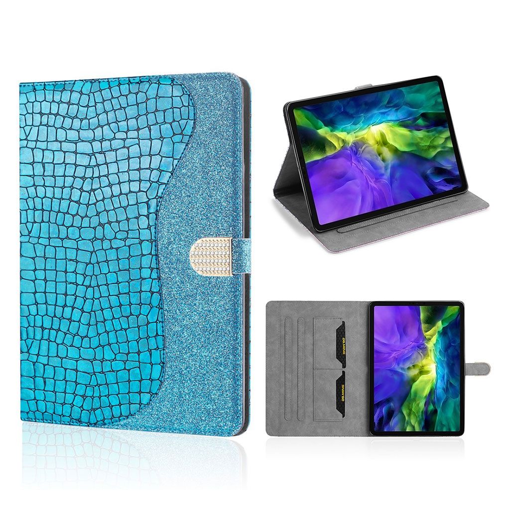 iPad Pro 11 inch (2020) / (2018) leather case with crocodile pattern - Blue