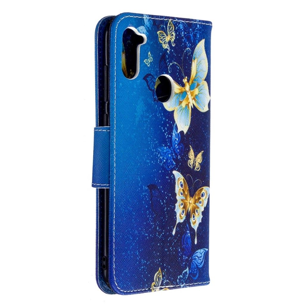 Wonderland Samsung Galaxy A11 / M11 flip case - Gold Butterfly