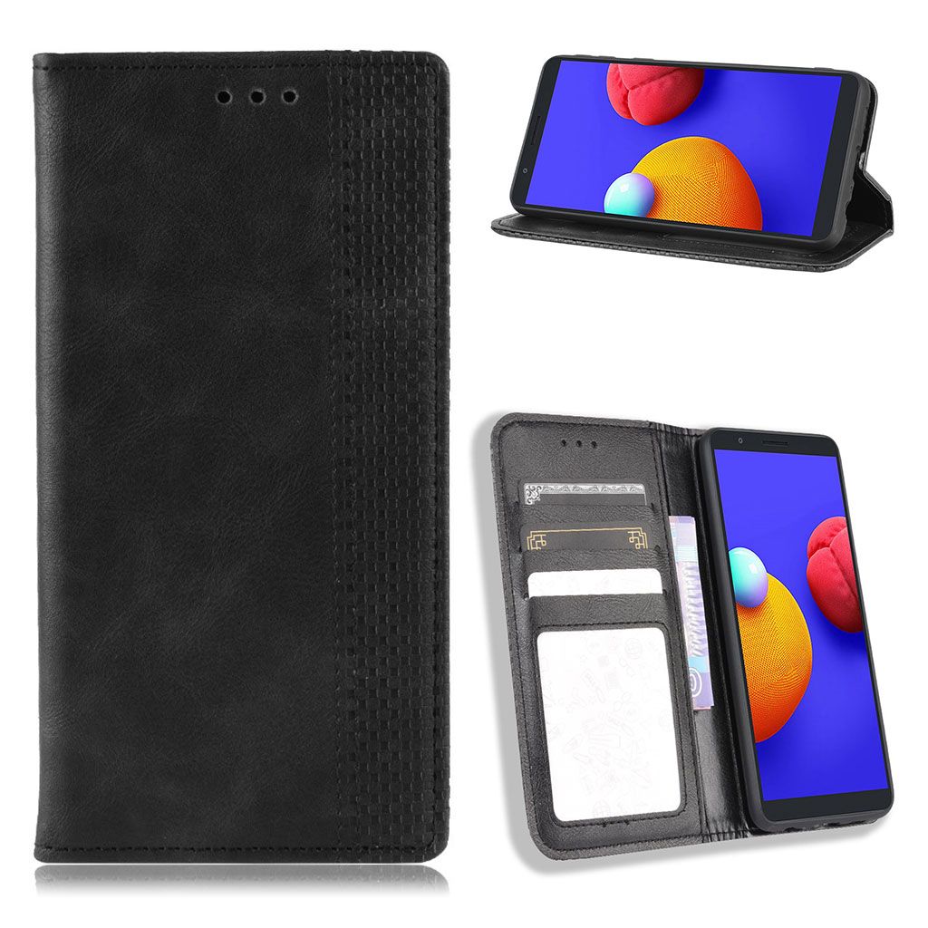 Bofink Vintage Samsung Galaxy M01 Core / A01 Core leather case - Black