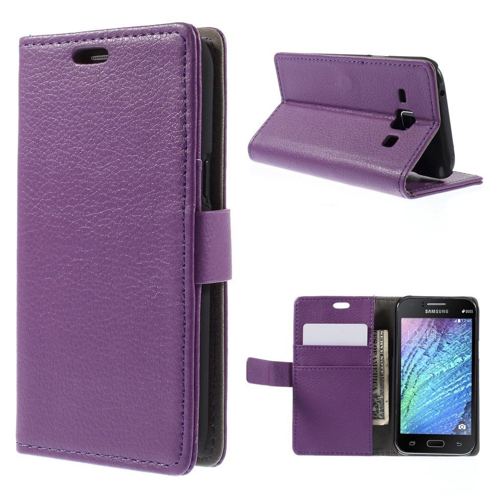 Mankell Samsung Galaxy J1 Leather Case With Card Holder - Purple