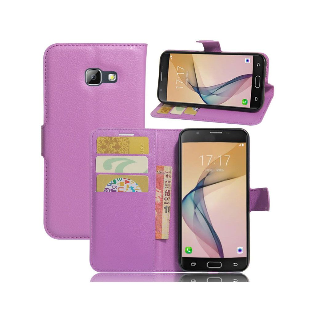 Samsung Galaxy A5 (2017) litchi grain leather case - Purple