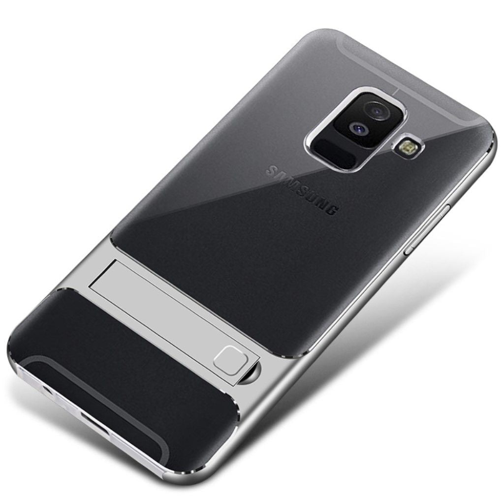 ELEGANCE Samsung Galaxy A6 (2018) kickstand combo case - Silver